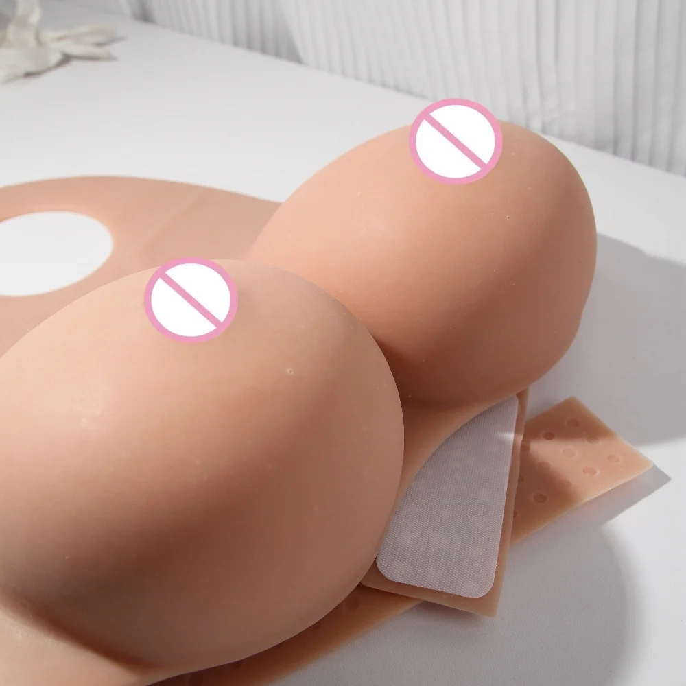 New Realistic Fake Silicone Boobs Breathable Forms Huge False Breast A/B/C/D/E Cup Transgender Drag Queen Shemale Crossdress