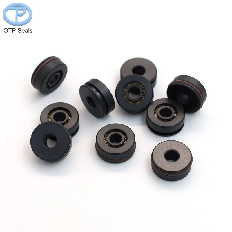 

Spring seal ring for Shaft Modified PEEK seals Polyether Ether Ketone add Carbon Fiber 301V-Spring FKM O-Ring factory customized