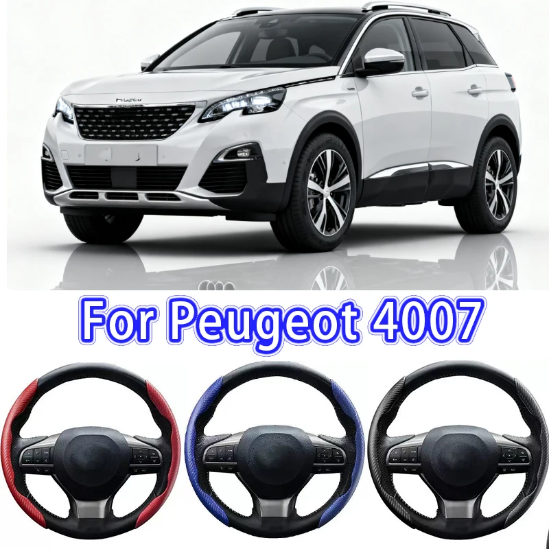 

For Peugeot 4007 Car Steering Wheel Cover 38CM Anti-Slip Suede Steering Wheel Cover Auto Decoration Accessory