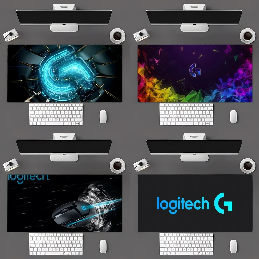 

Игровой коврик для мыши Logitech 700x400, большой игровой коврик для мыши, компьютерный коврик для мыши с застежкой по краям, пыленепроницаемый коврик для мыши 90x40 см, Настольный коврик для клавиатуры