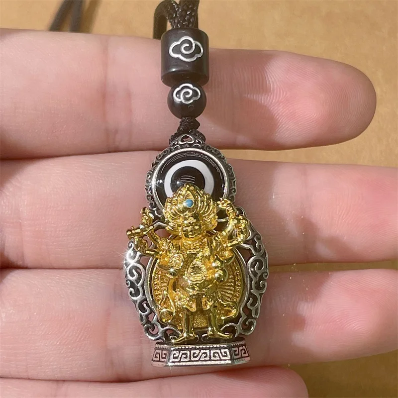 Vintage Buddha Pendant Necklace Men Women Jewelry Retro Ethnic Style Old Craftsmanship Amulet Necklace Male Choker Accessories