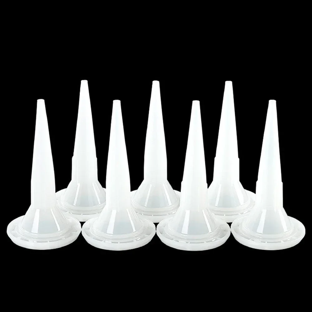 5pcs Universal Caulking Nozzle Structural Glue Nozzle Plastic Caulking Nozzle Tip Mouth Home Improvement Construction Tools