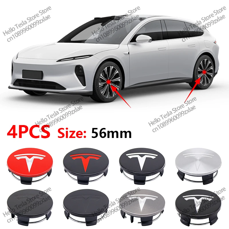 56mm Car Wheel Center Hub Caps Rim Cover For Tesla Model 3 Model S Model X Coil Mod WYE K80 Roadster Invader Mod WYE SpaceX