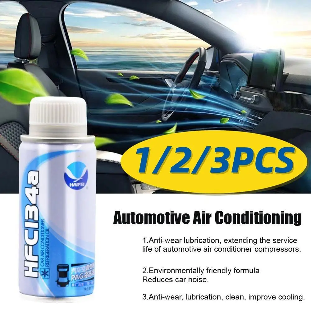 Car Air Conditioning Compressor Refrigeration Oil Lubricant R134a Refrigerant For Car Truck Air Conditioning 1/2/3pcs