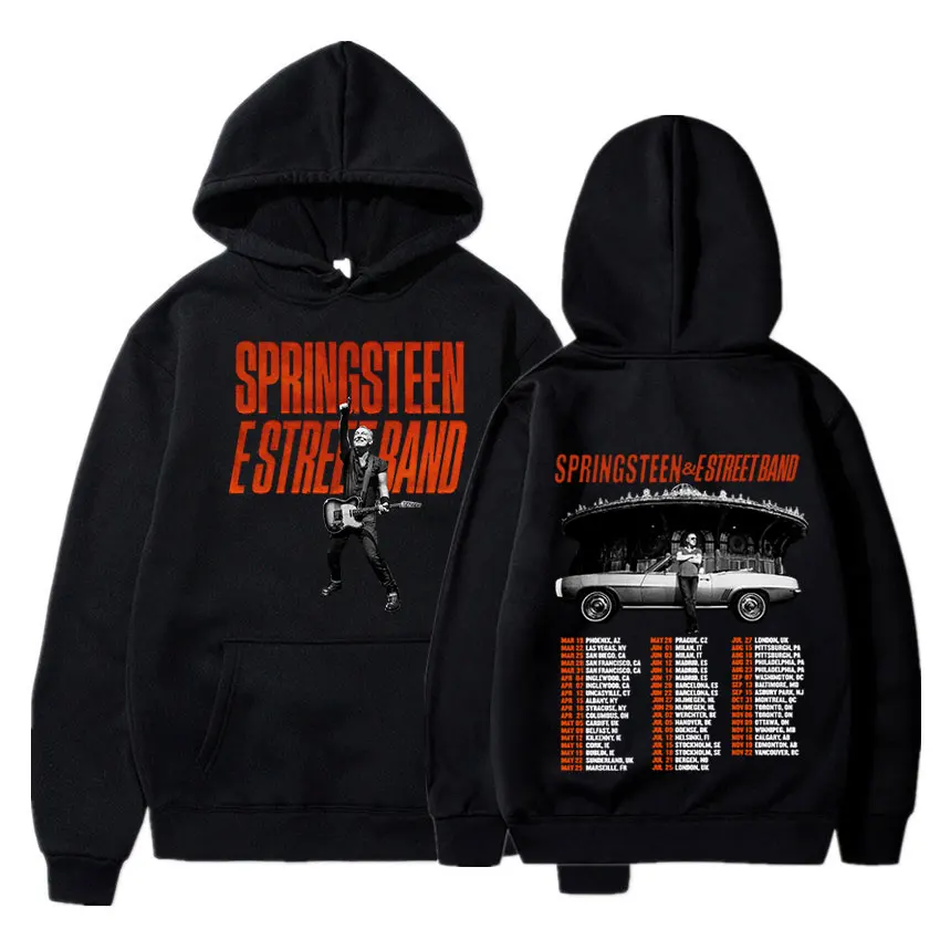 

Bruce Springsteen and E Street 2024 Tour Hoodies Men Women Fashion Hip Hop Oversized Sweatshirts Casual Loose Pullover Fans Gift