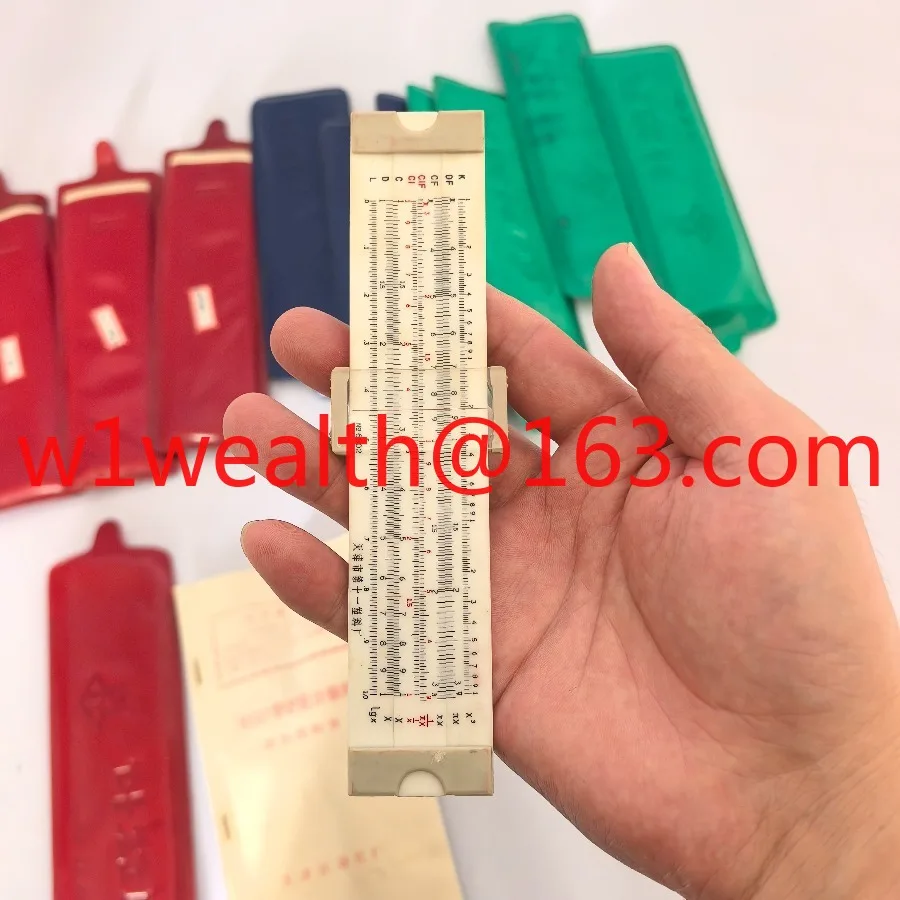 1960s Collection Model 6502 Double-sided logarithmic slide rule, portable calculator with language