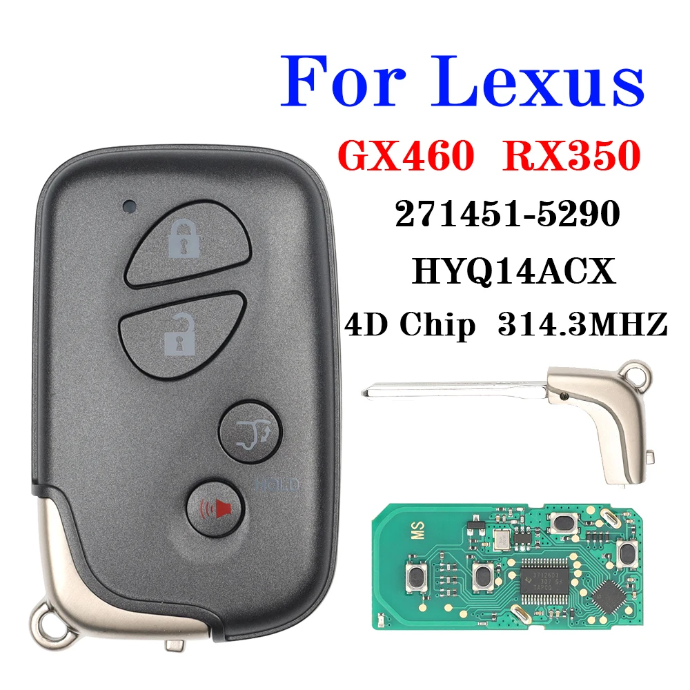 HYQ14ACX 271451-5290 G N E Board 314.35MHz Smart Remote Key Fob for Lexus GX460 RX350 Keyless Entry Remote Control Replacement