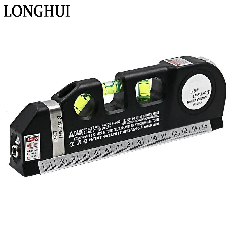 Laser Levels Measure Tape Multipurpose Laser Horizon Vertical Measure High Precise Aligner Standard Metric Ruler Measuring Tools