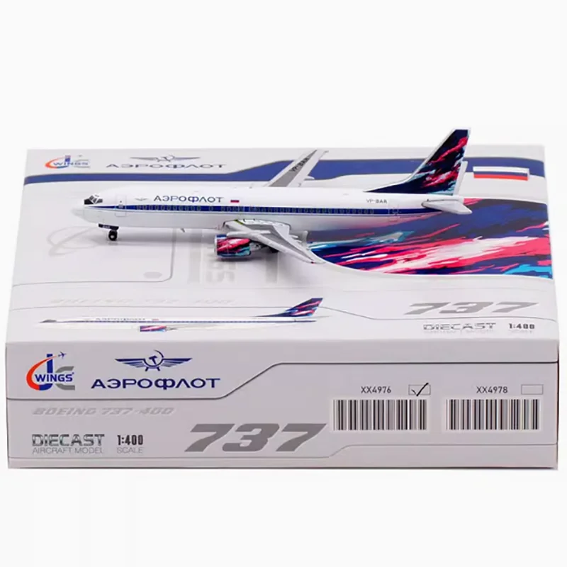 JC Wings 1:400 Aircraft Model Alloy Aeroflot B737-400 VP-BAR Aircraft Model Product Display Gift Collection