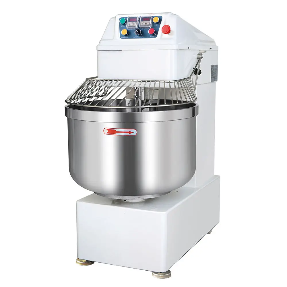 Heavy Duty Double Action Spiral Mixer 33KG Dough Capacity 2.4KW 3-Phase 380V for Industrial Bread Production