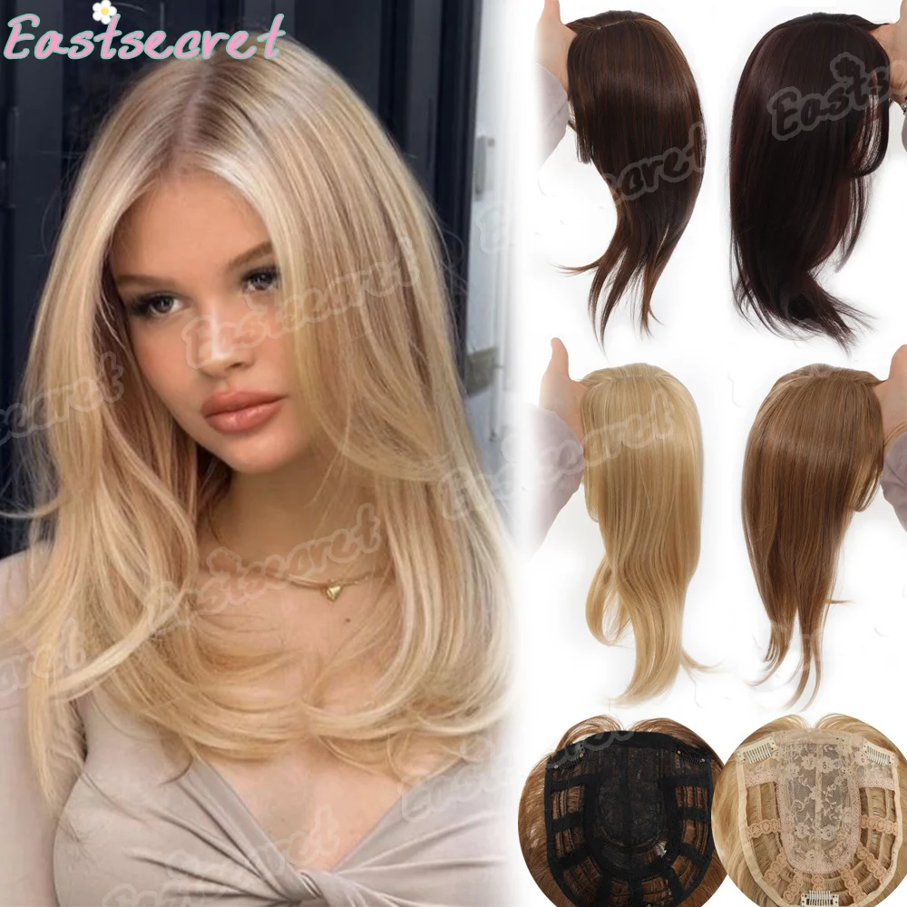 

EASTSECRET Elegant 14 Inch Women's Straight Synthetic Wig Block, High Temperature Fiber, Light Brown to Black