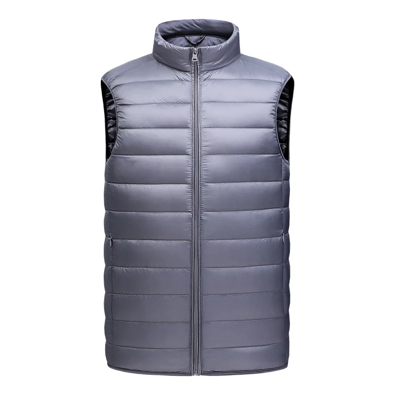 Down Jacket Vest Jacket Men's Winter 2024 Fashion Lightweight Sleeveless White Duck Down Coat Women's Portable Warm Down Jacket