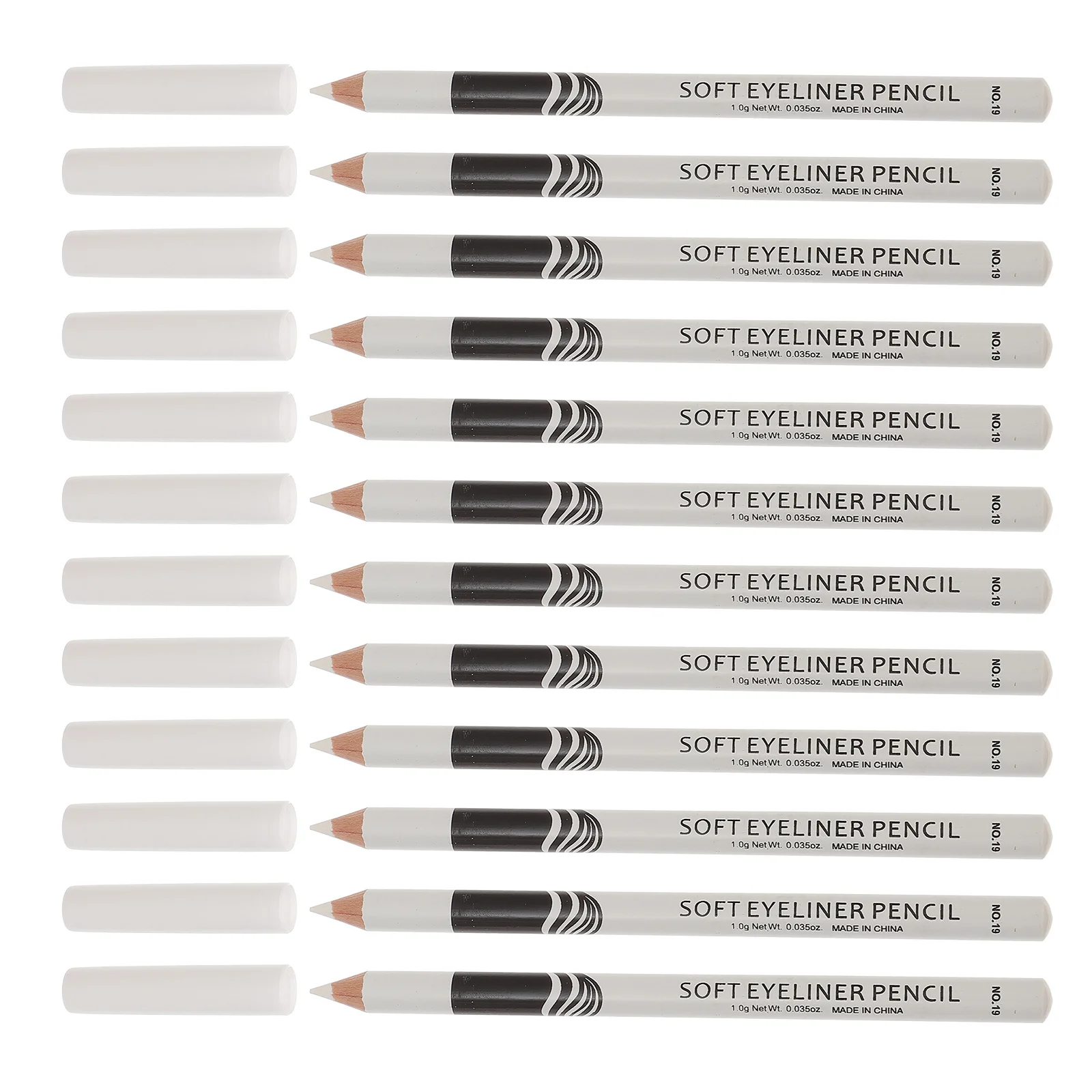 12 Uds. Lápices delineadores de ojos blancos resistentes al agua iluminador de ojos bolígrafos de maquillaje herramienta delineadora de sombra de ojos multifunción