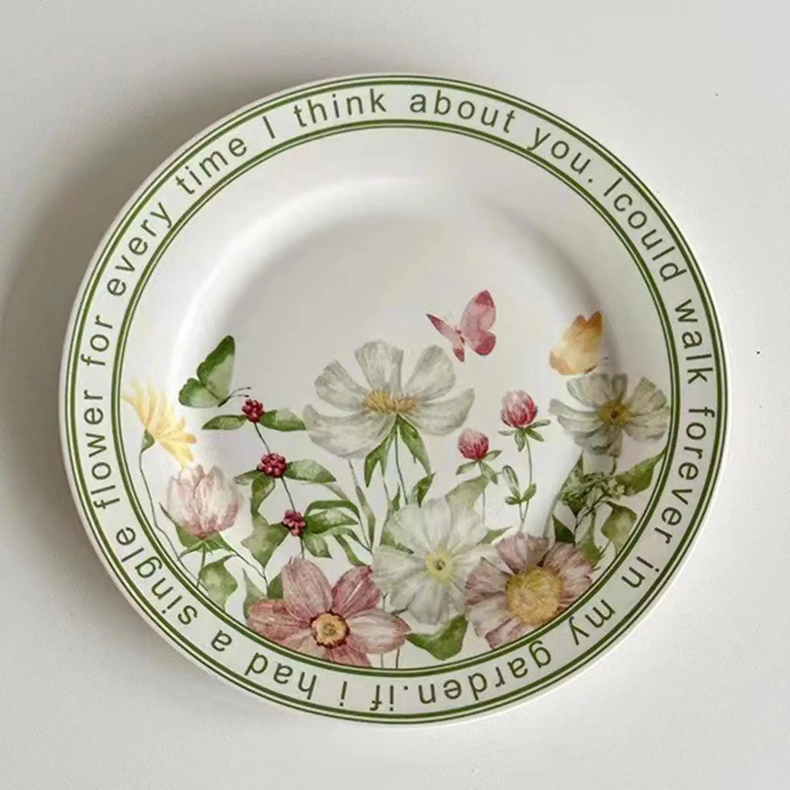 Porcelain Dinner Plate Elegant Decor Serving Plate for Snack Party Breakfast