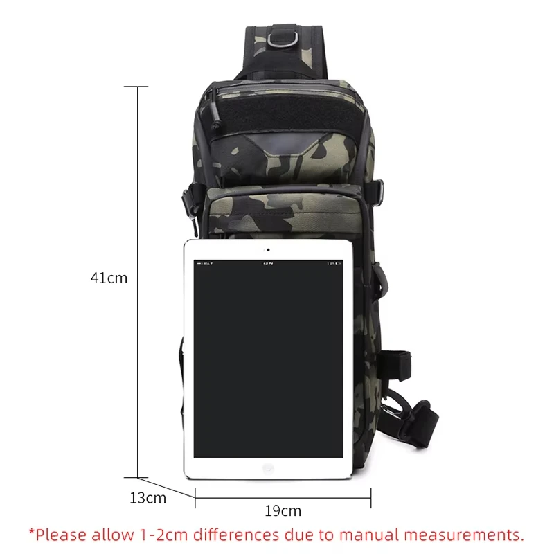 Men\'s Fishing Chest Bag Tactical Backpack Sports Shoulder Outdoor Fanny Pack Hiking Climbing Cycling Sling Bags Camping Bag