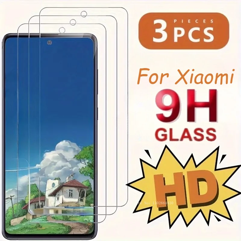 

3 шт. защитные пленки для экрана Xiaomi 8 9 10T 11 12T 13 14 15 закаленное стекло для Xiaomi 15 14T 13T 12T 11T 10T Pro 9 8 с защитой от царапин