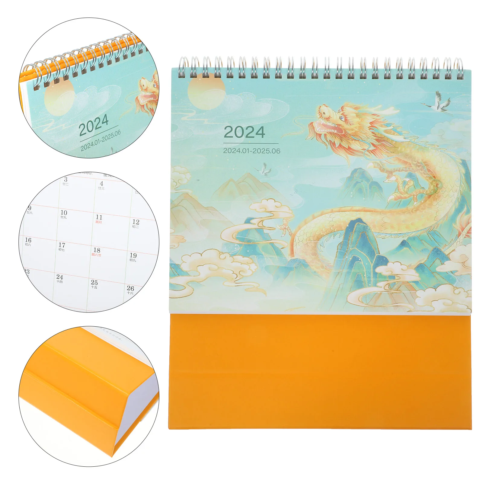 

2024-2025 Desk Table Simple Business Monthly Planner Spiral Bound A5 Lightweight Portable Office Supplies Decorative Home Use