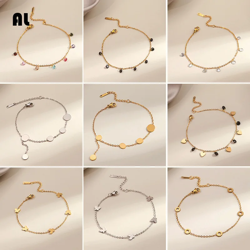 

New Fashion Simple and Luxurious Geometric Love Circular Fashionable Commuting Bracelet Multiple Styles for Daily Matching