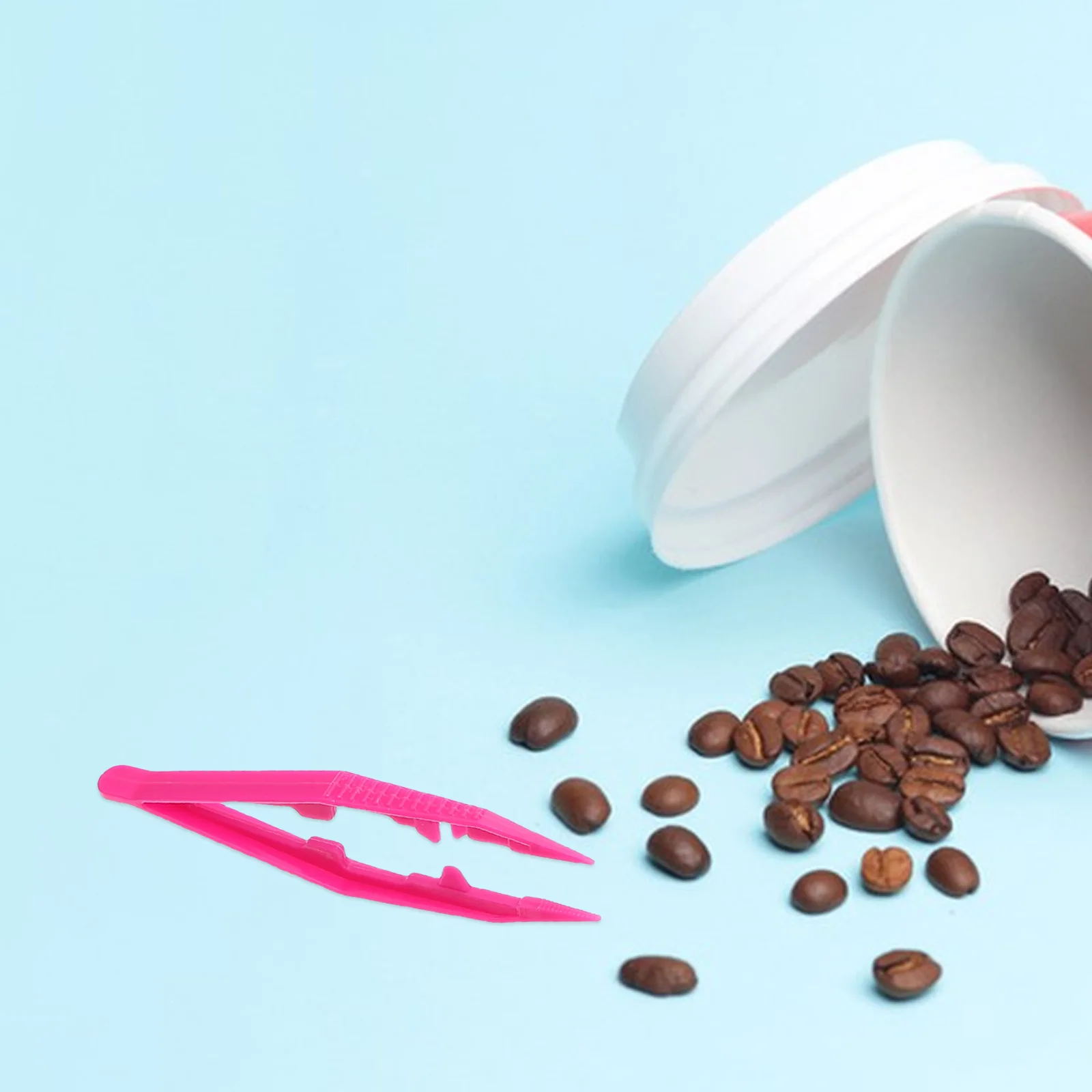 

50pcs Bead Tweezers For Kids 4 Inch Colored Plastic Tweezers For Diy Crafts Building Fuse Bead Projects Children'S Art Play