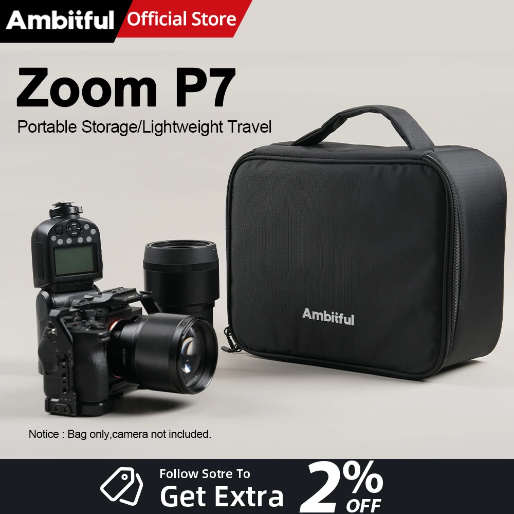 

AMBITFUL Zoom P7 II Photography Studio Carrying bag S/M/L Size Traveling Bag For DLSR Lens Drone GODOX DJI GoPro