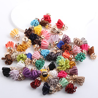 20pcs 25mm Leather New Faux Tassel For Keychain Cellphone Straps Fiber Fringe Suede DIY Pendant Jewelry Findings Accessories
