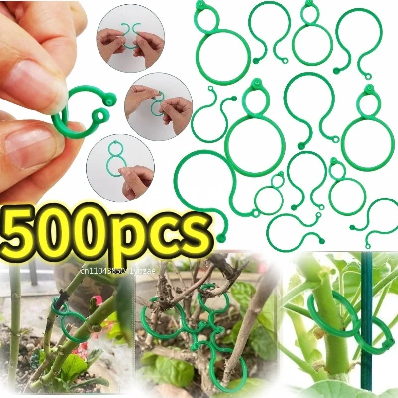 50pcs-500pcs Garden Clips Trellis for Vine Vegetable Tomato To Grow Upright Garden Plant Stand Tool Accessories Plant Support