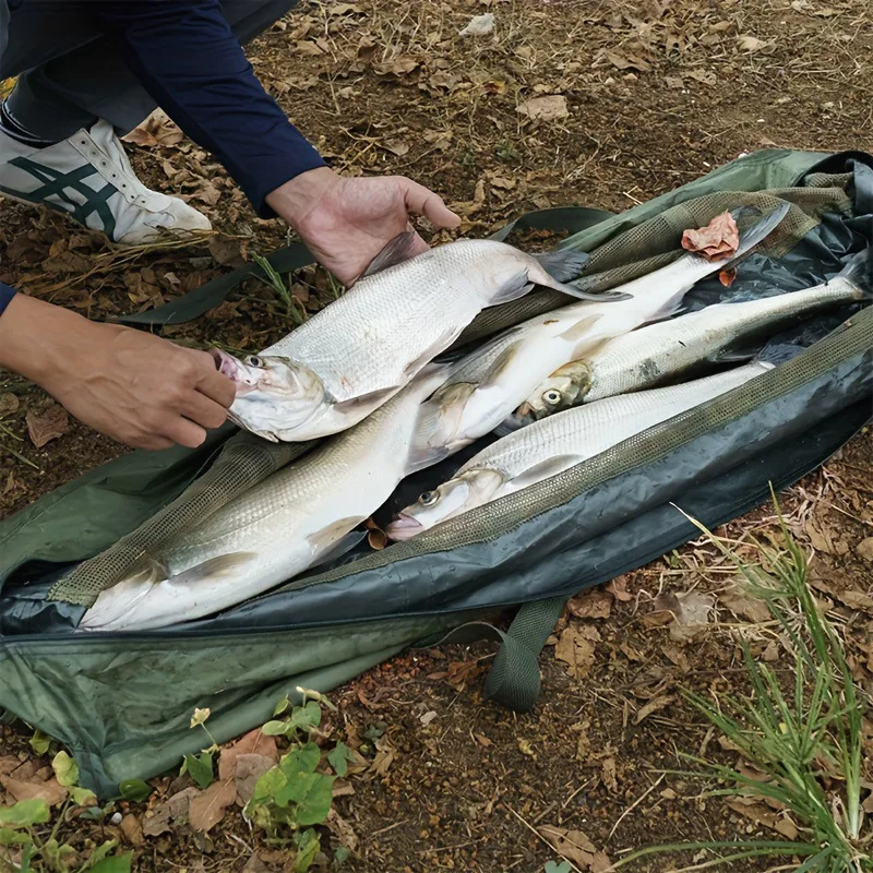 pvc Fishing Bags Fish Weigh Bags Folding Mesh Weigh Sling Fish bag for Caught Fish Weigh in Bag for Bass Fishing