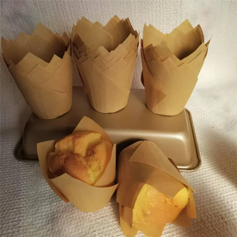 

Tulip Cupcake Trays Food Grade Oil Paper Cupcake Trays Standard Tulip Cupcake Trays Suitable For Various Festivals-[A002]