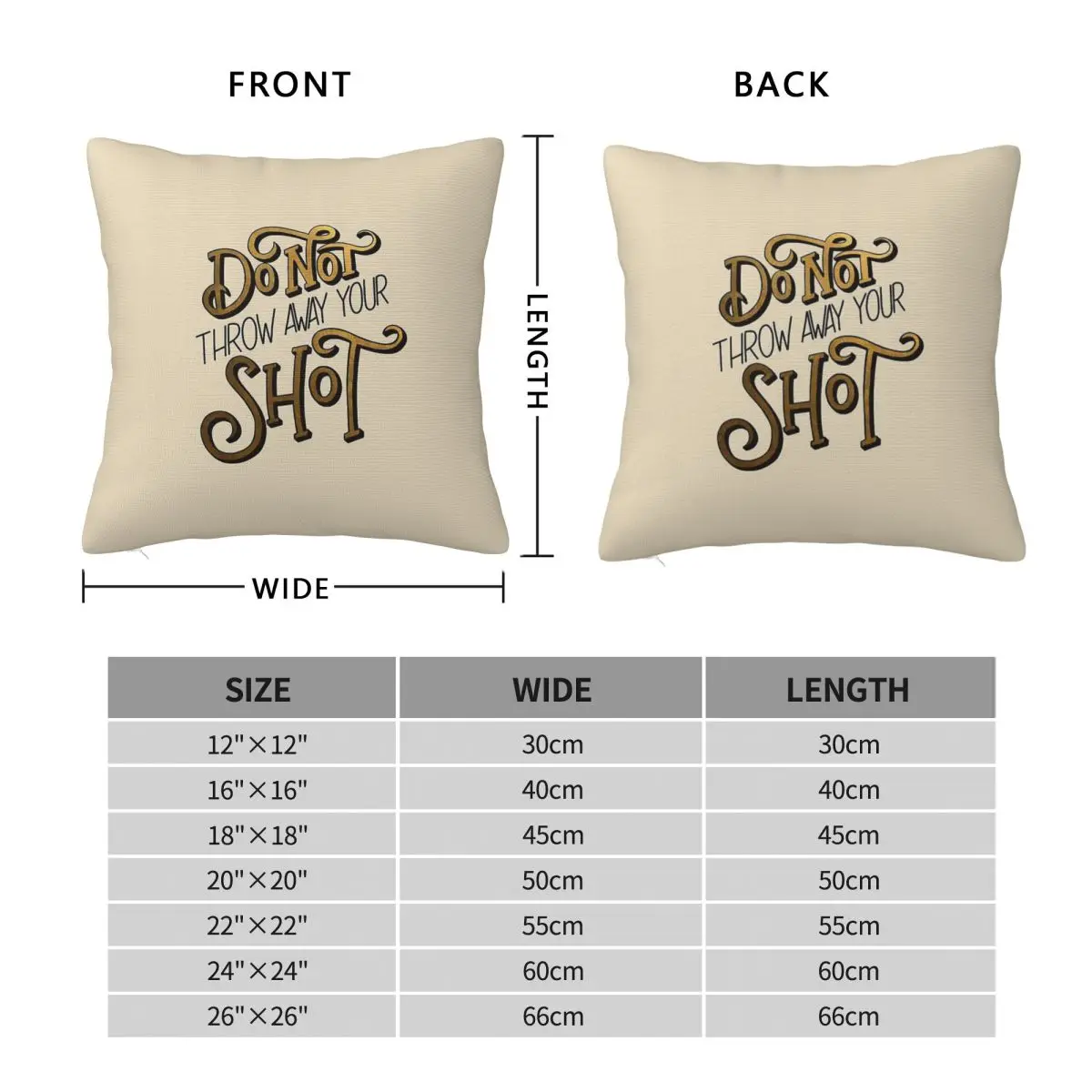 My Shot Stay Alive Square Pillowcase Polyester Linen Velvet Printed Zip Decor Throw Pillow Case Sofa Seater Cushion Cover 45x45