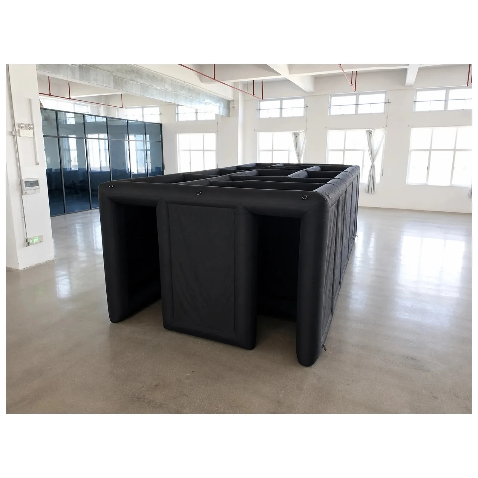 Large Plain Black Removable Cover Inflatable Maze 3X6m 10X20ft with Blower Sports Game Exciting Party Events Kids and Adults