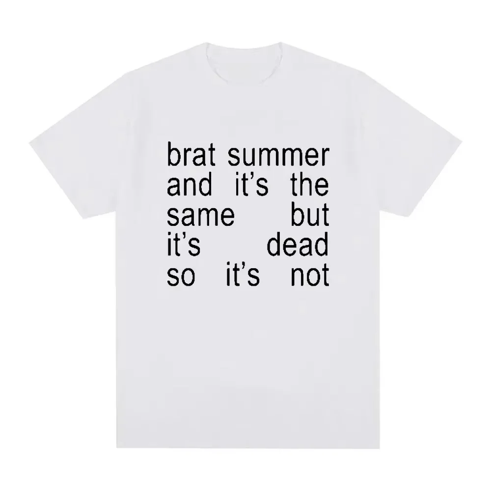 

Charli Xcx Brat Summer and It's Same Album Cotton Tshirt Women Fashion Harajuku T Shirt Casual Comfortable Large Men T-shirt Top