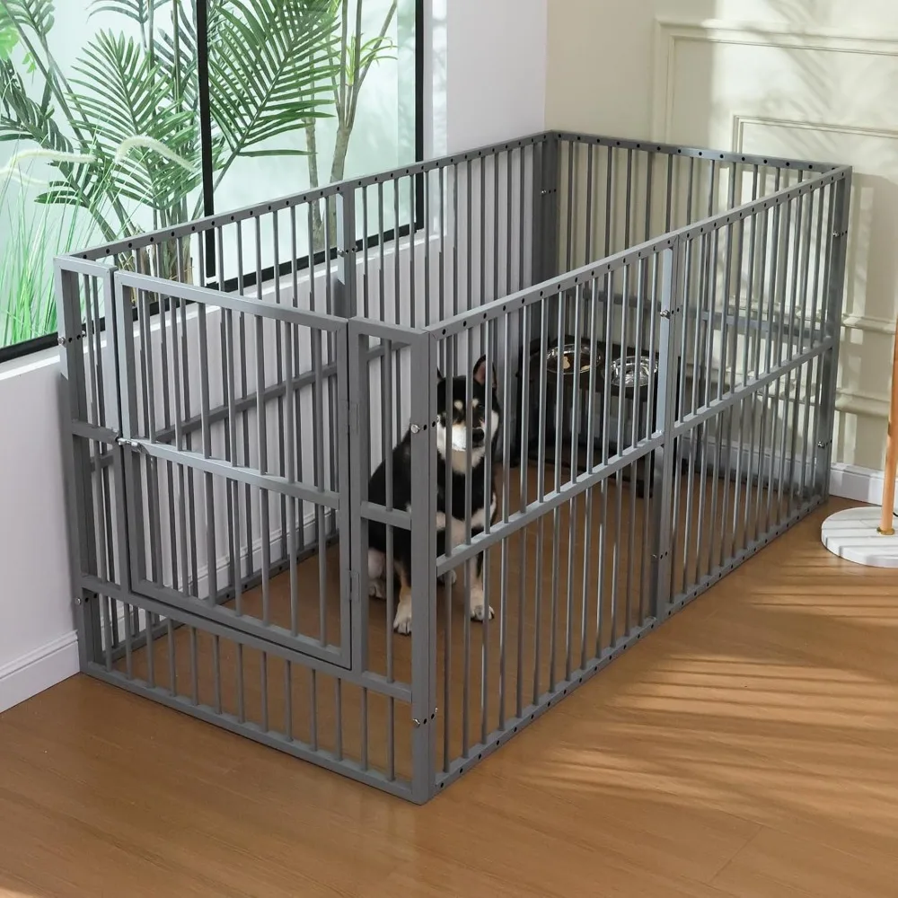 

Dog Playpen 31.5" Height Puppy Pen, Heavy Duty Dog Fence with Door, Safe and Sturdy Dog pens, Easy Assemble for Outdoor Indoor p