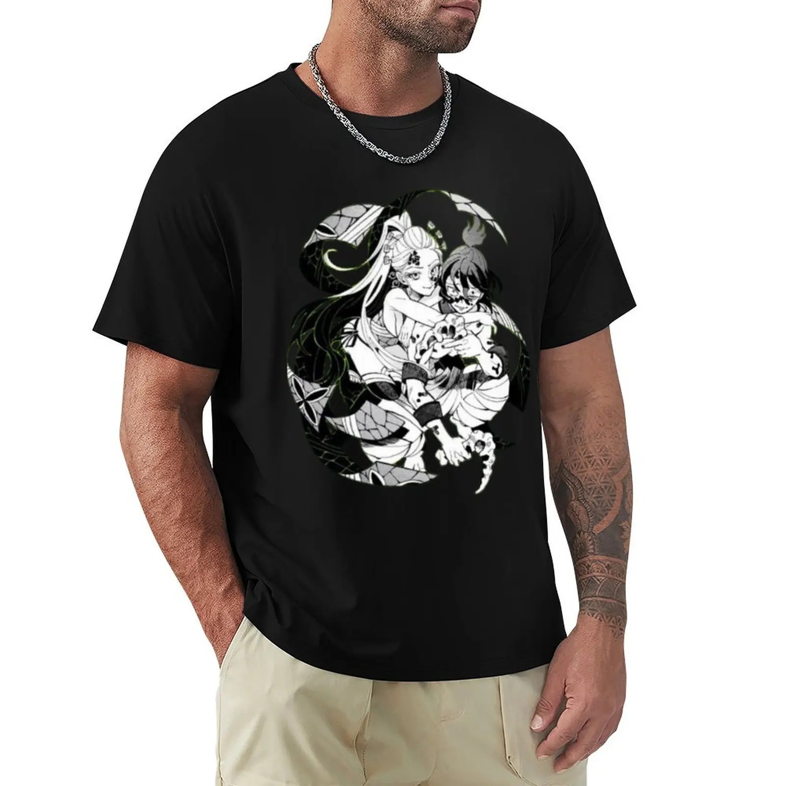 

Gyutaro and Daki - Demon Slayer T-Shirt oversize t-shirts man boys animal print men clothes