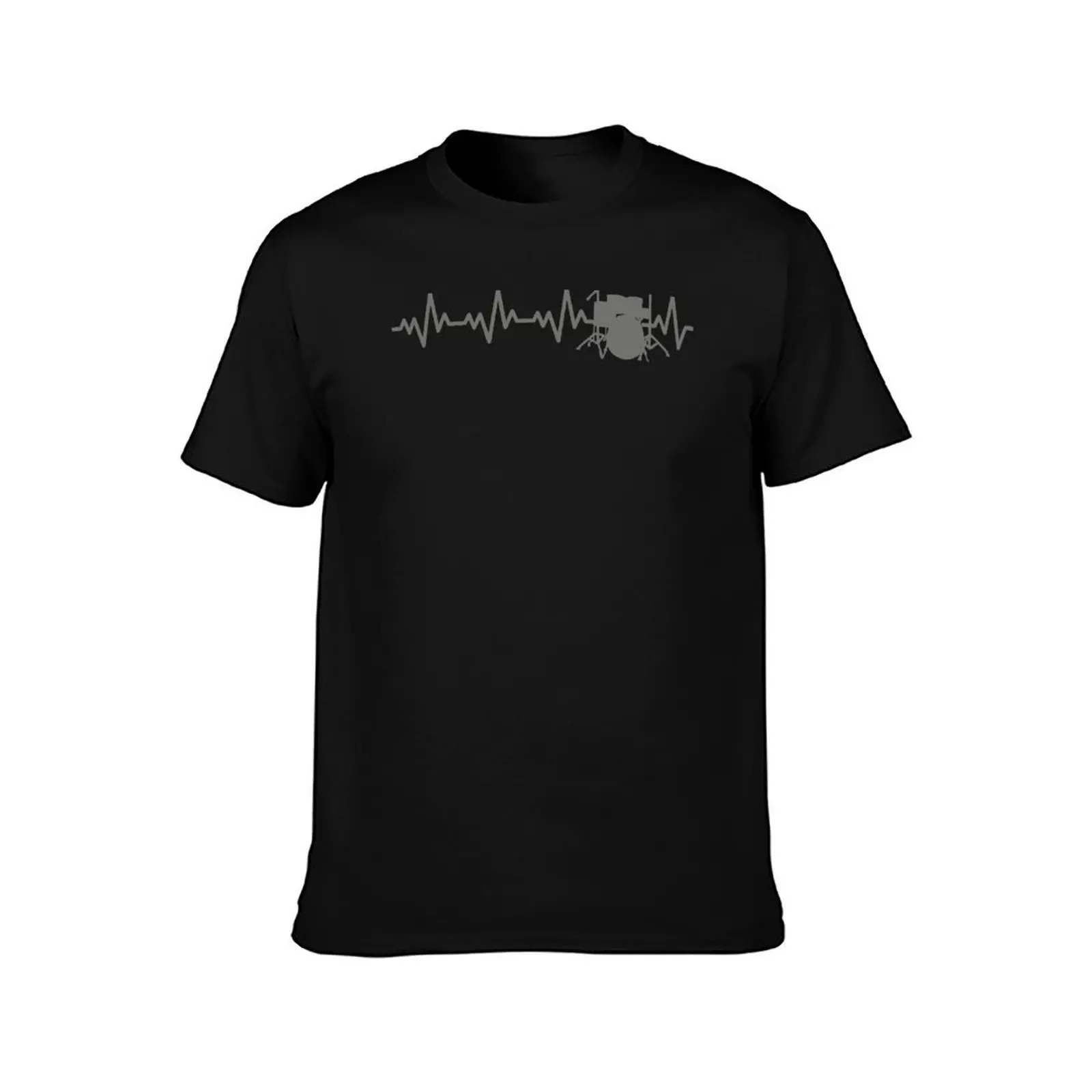 Drummer Heartbeat Drums Pulse Line Drumming Passion Gifts T-Shirt Summer Casual Cotton Tee Oversized Streetwear Tops
