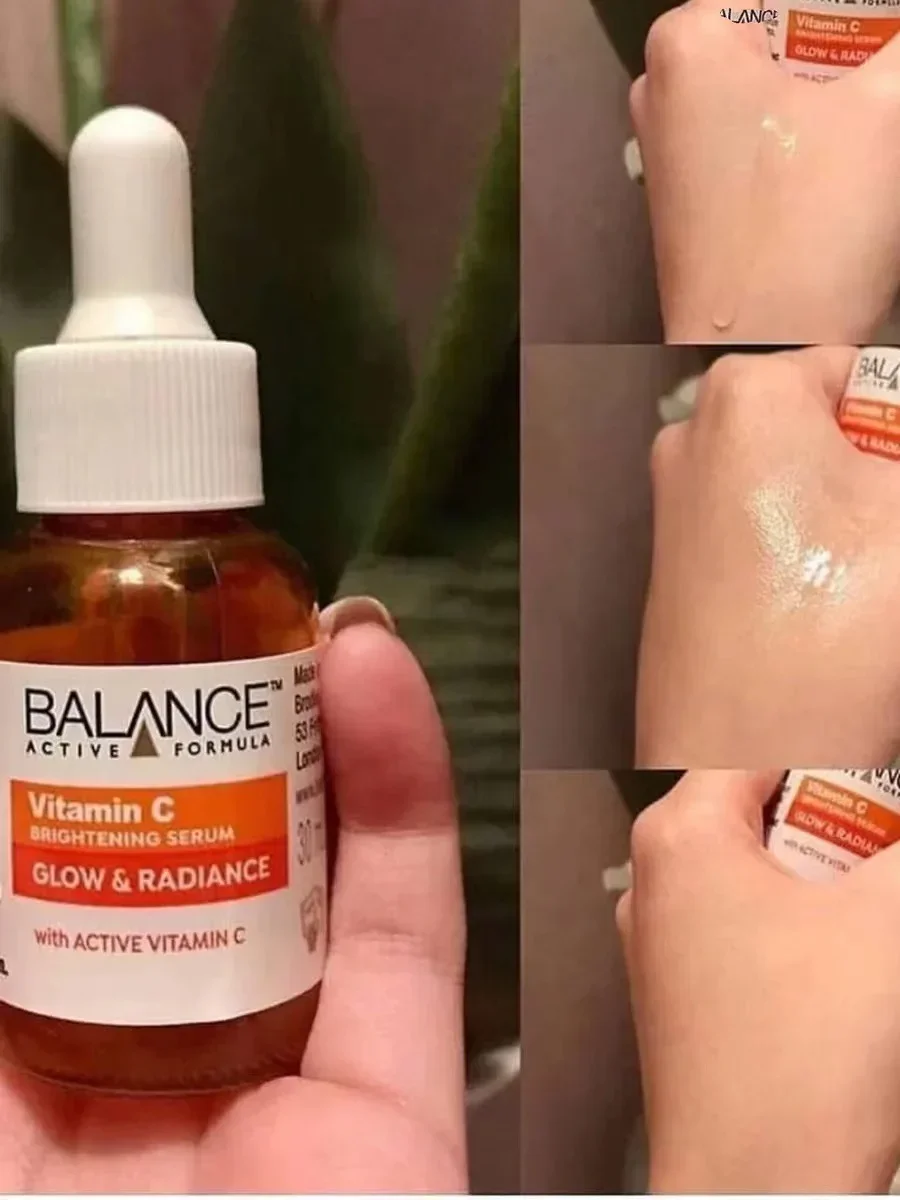 BALANCE UK Vitamin C Essence Brightening VC Serum 30ml Improve Dullness Yellowing Whiten Brighten Skin Tone Rare Beauty Skincare