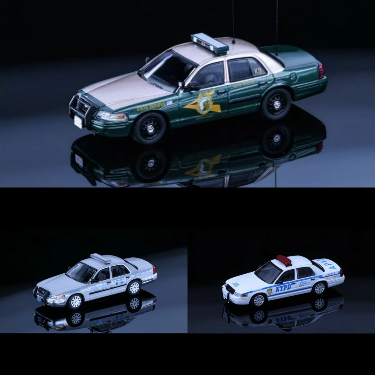 

Rollin 1:64 Minnesota/New Hampshire/Rhode Island Victoria Crown CV Alloy Car Model