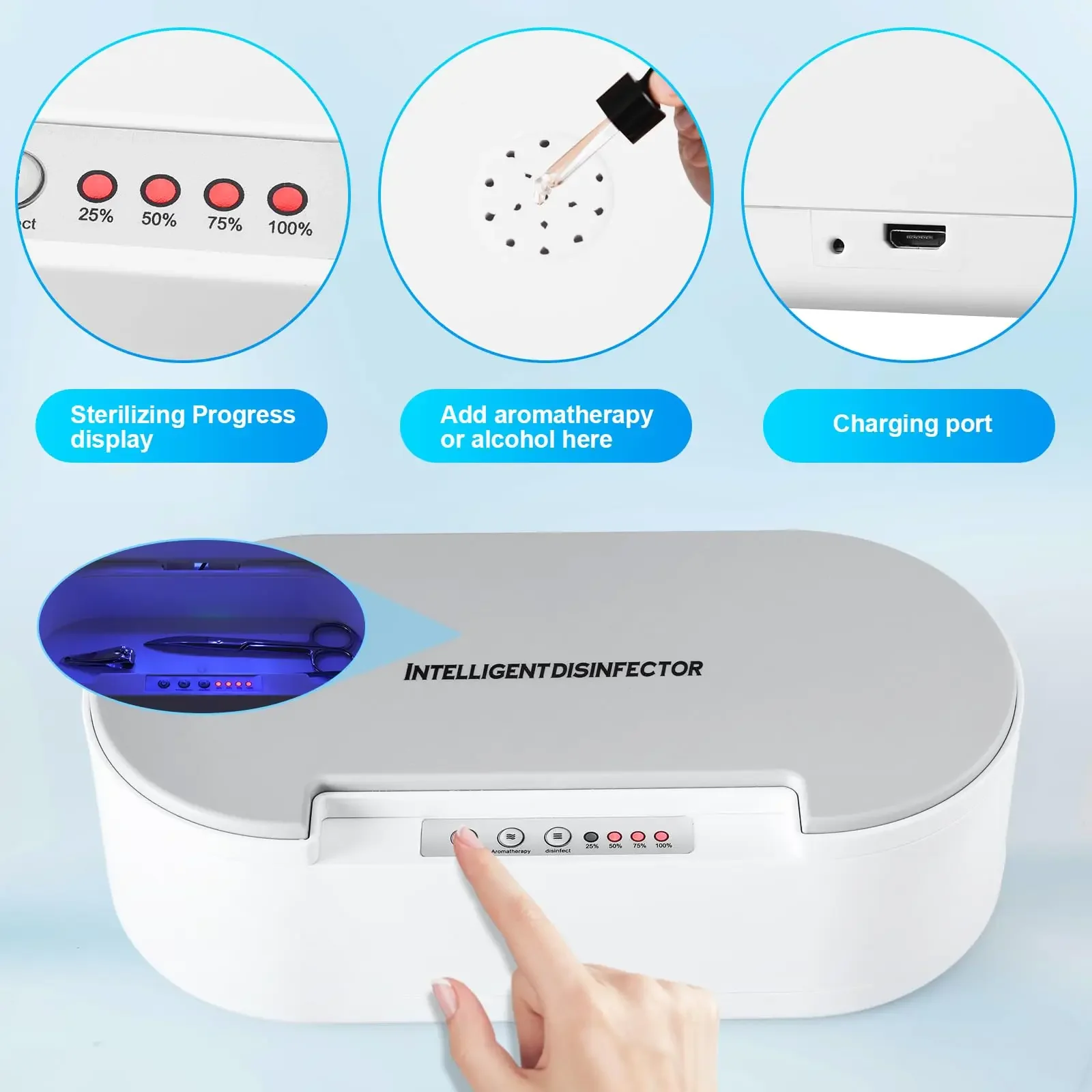 المتقدمة تعقيم صينية صندوق تعقيم مسمار أداة فنية صينية تعقيم صينية صندوق مسمار الفن صالون تعقيم أدوات