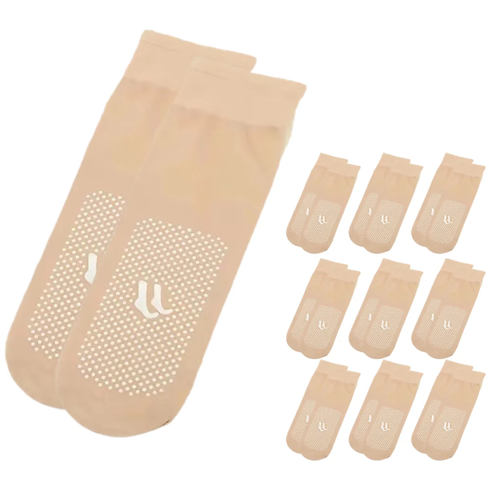10 Pairs Stocking Stuffers' Anti-snagging Stockings Ultra-thin Socks Lady Shorts Elastic Transparent Cotton Women's