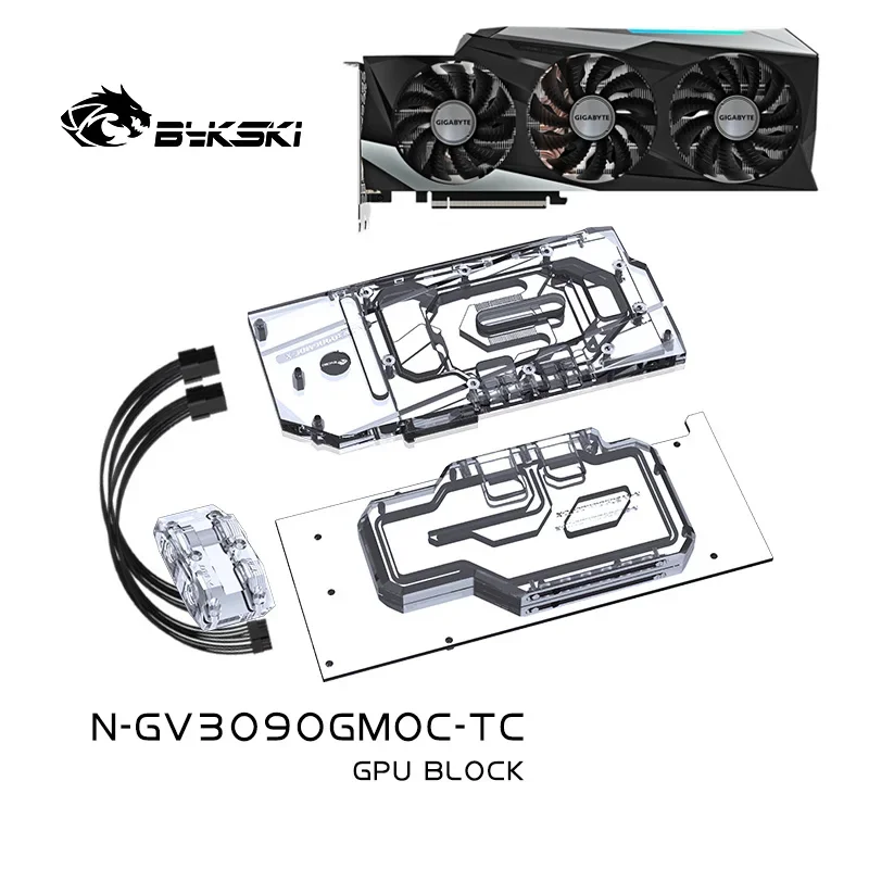 Bykski – bloc d'eau pour GIGABYTE RTX 3080 3090 GAMING OC 3X 10G / EAGLE / TURBO GPU/plaque arrière Active pour radiateur de refroidissement