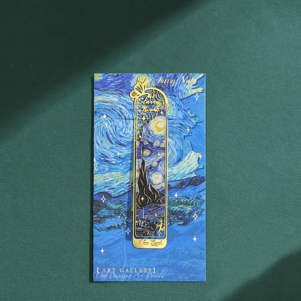 Metal Bookmark Hollow Oil Painting Reading Book Clip Butterfly Sunflower Lotus Rose Pagination Mark Teacher Gift Metal Bookmark