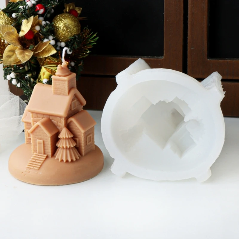 3D Silicone Mould Nordic House Shaped Scented Mold Epoxy Resin Molds for Ornament Crafting Moulds