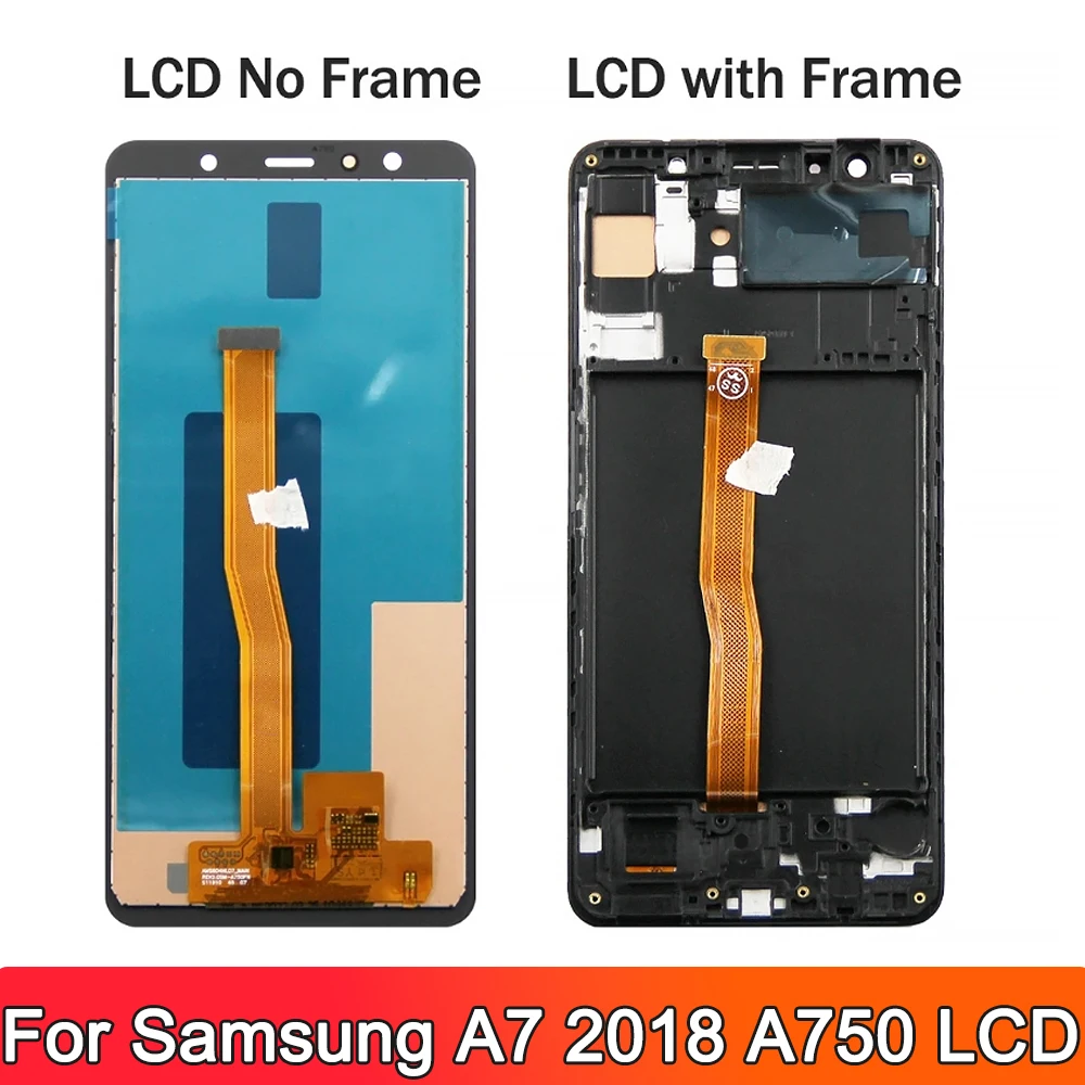 TFT para Samsung Galaxy A7 2018 A750 LCD SM-A750F A750F A750 pantalla LCD reemplazo del digitalizador de pantalla táctil