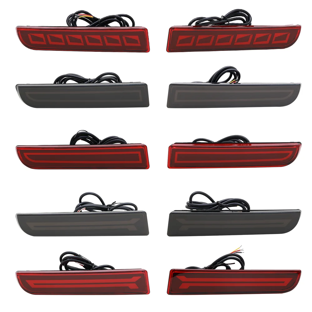 LED Bumper Reflector Lights For Mitsubishi Lancer Evolution X Outlander Sport/RVR/ASX Dynamic Turn Signal Rear Tail Brake Lamp