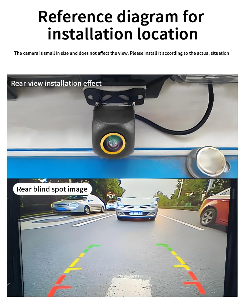AHD 1080P Fisheye-Rückfahrkamera 170° ° Weitwinkel-Nachtsicht Wasserdichte Universelle Auto-Rückfahrkamera – Detail 8