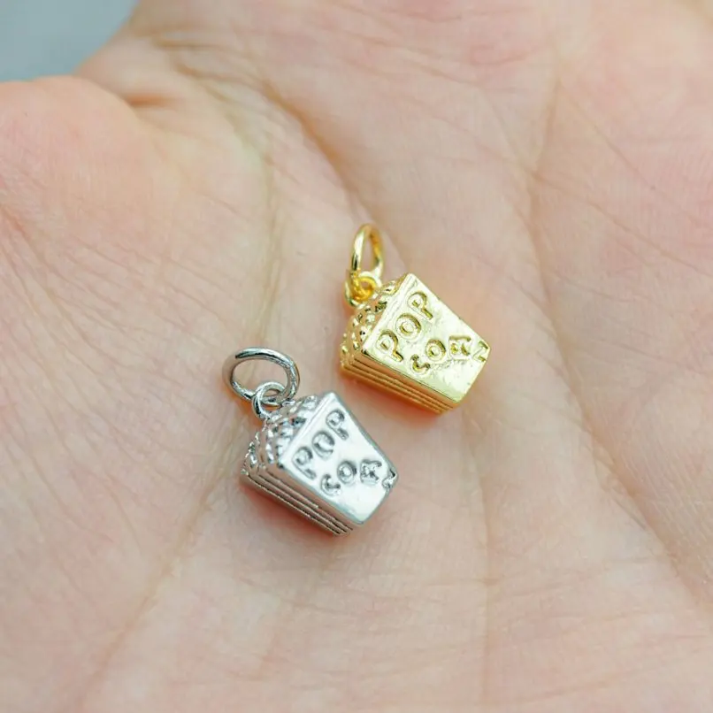 

1Pcs Pendant Charms Plated Copper Popcorn Approx 9x15.1mm Jewelry Special Gift For Women