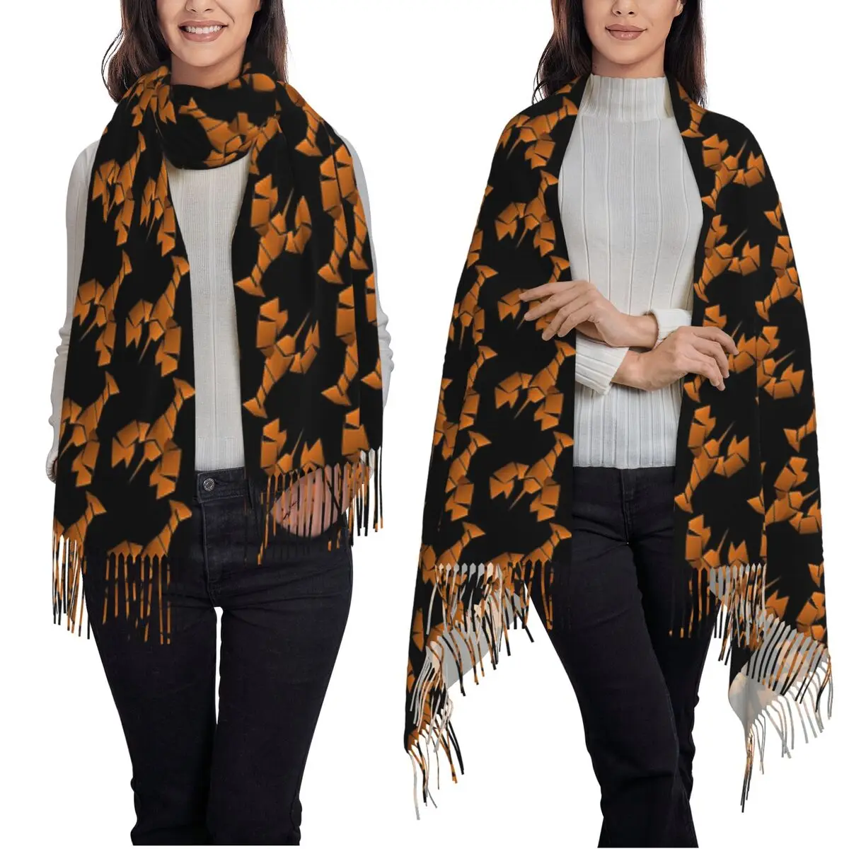 

RuneScape шарф-лобстер шарфы с кисточками для женщин мягкие теплые шали и накидки большая осенне-зимняя шаль