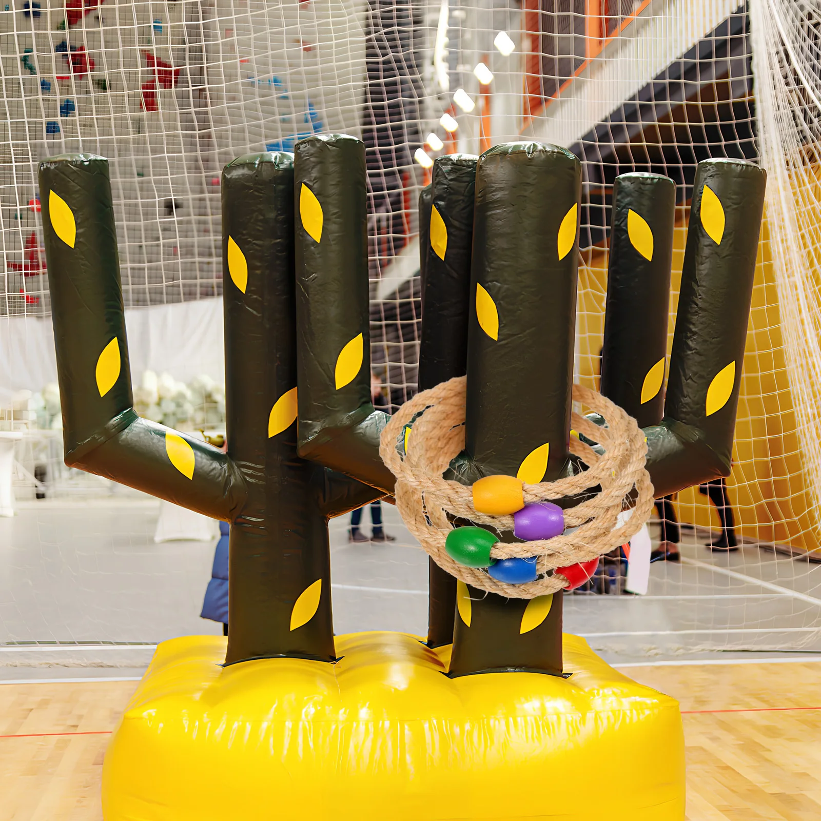 

10 pcs Ring Kids Throwing Sturdy Jute Bottle Toss Rings Rope Colorful Carnival Party Lawn Garden Toss Set