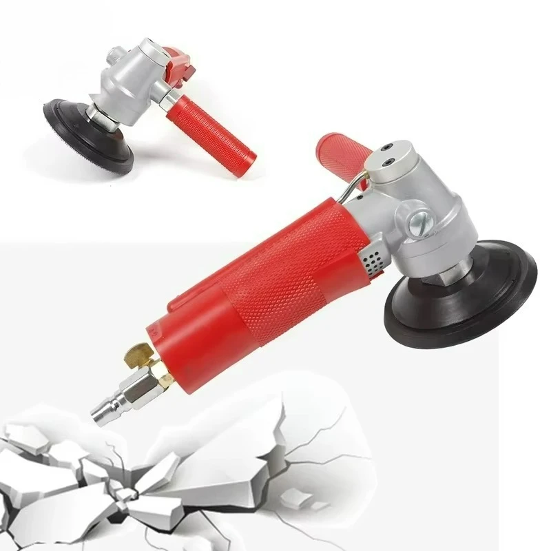 4 Inch Water Jet Pneumatic Grinder Air Water Polisher Sander Low Speed Tool for Stone Floor Wet Polishing Work