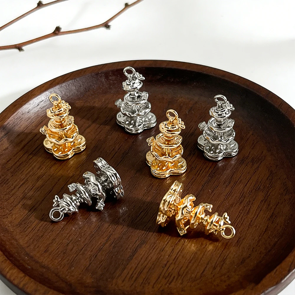 

Дизайнерские подвески Cordial Design 12*18 мм, 30 шт., аксессуары для украшений, медные кулоны ручной работы в форме подсвечника, с покрытием из настоящего золота # 196358