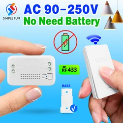 433Mhz Wireless Smart Light Switch Self-Powered Transmitter WaterProof No Need Battery 110V 220V Mini Module for Lamp Fan ON/OFF